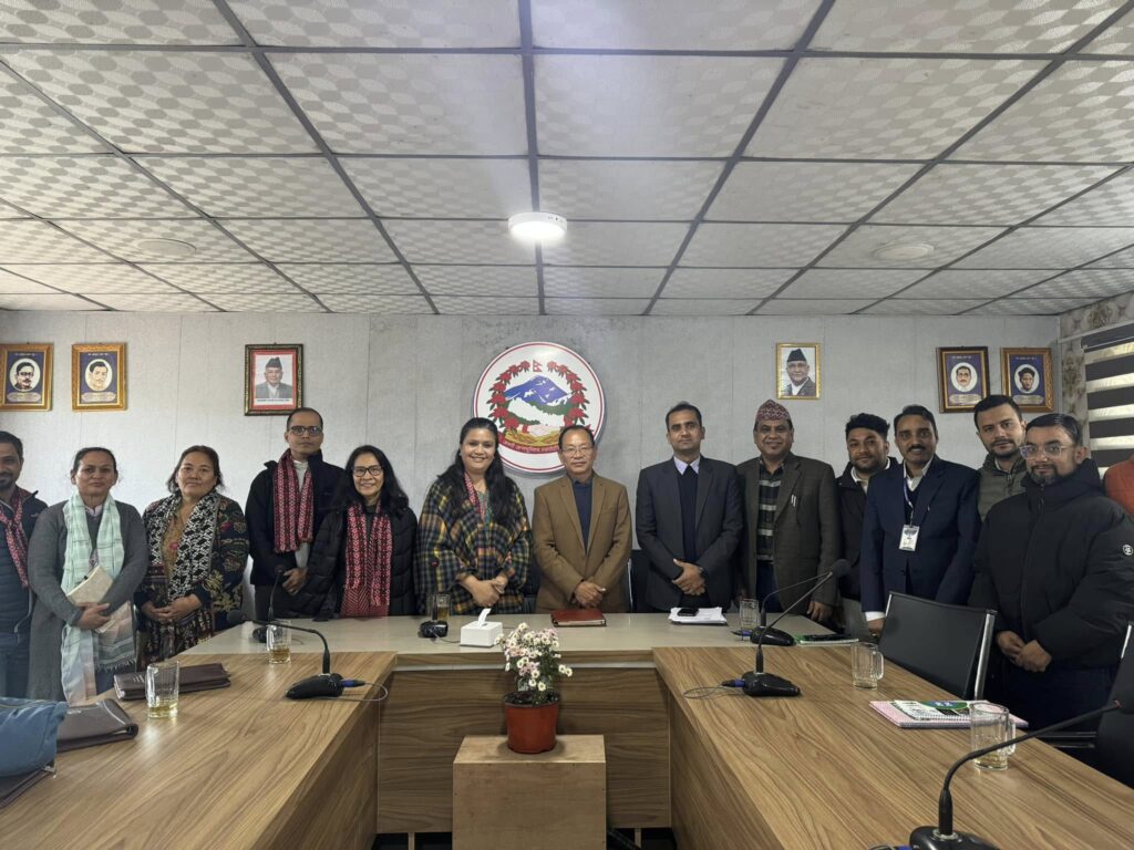 Ran Bahadur Rai with USAID officials.