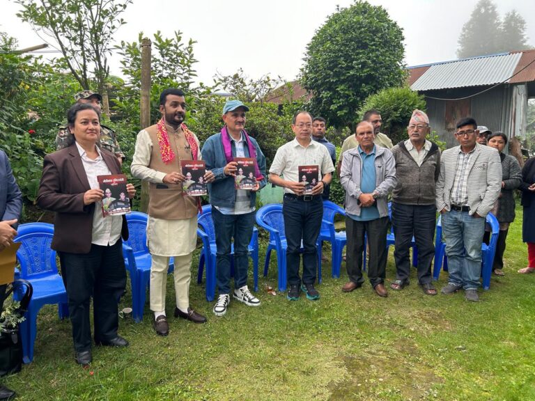 suryodaya muncipality mayor with the water supply minister Pradip yadav with chairperson of nepal airlines yubaraj adhikari in panchakanya kanyam water project meeting